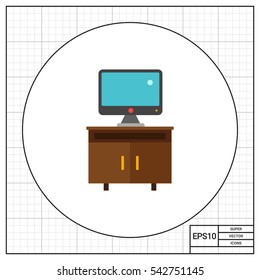 Media stand with TV