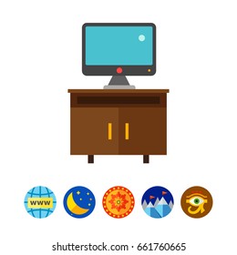 Media stand with TV