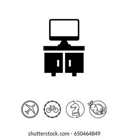 Media Stand with TV Icon