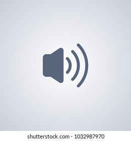 Media stereo flat icon on gray background