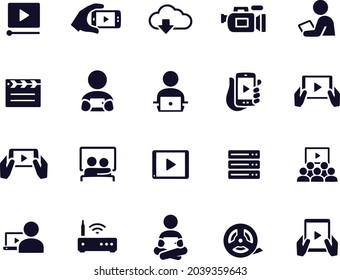 Media Streaming Icons vector design 