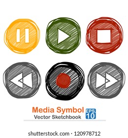 Media symbol : vector sketchbook