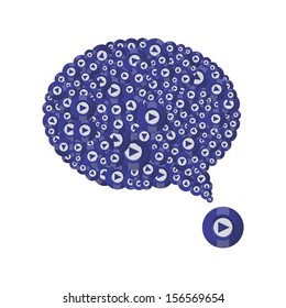 media talk art bubble caption illustration