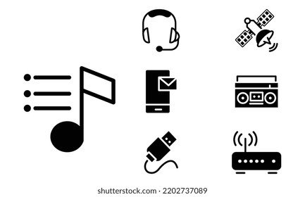  Media and Technology  icons  illustration.
Icon,  Security Camera, USB Cable, Television Camera