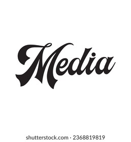 Medientext auf weißem Hintergrund.