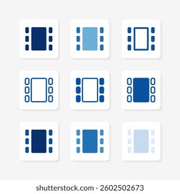 Media UI isolated icons set