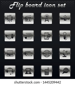 media vector flip mechanical icons for user interface design