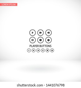 Media Vector icon . Lorem Ipsum Illustration design