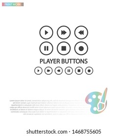Media Vector icon . Lorem Ipsum Illustration design