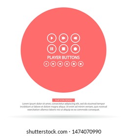 Media Vector icon . Lorem Ipsum Illustration design