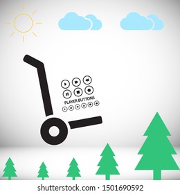 Media Vector icon . Lorem Ipsum Illustration design