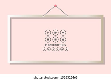 Media Vector icon . Lorem Ipsum Illustration design