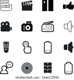 media vector icon set such as: one, speak, feedback, point, broadcast, global, vintage, message, pop, paper, article, work, round, discussion, linear, focus, document, frame, director, advice, logo
