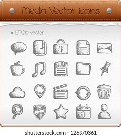 Media vector icons