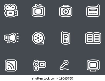 Media - Vector Icons Set.  You'll find more icons like this in my portfolio