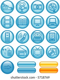 Media - Vector Icons Set  You'll find more vector icons in my portfolio