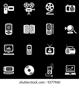 Media - Vector Icons Set  You'll find more icons in my portfolio