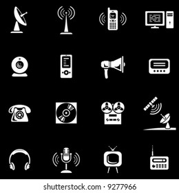 Media - Vector Icons Set  You'll find more icons in my portfolio