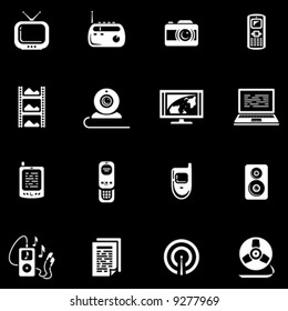 Media - Vector Icons Set  You'll find more icons in my portfolio