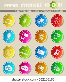 media vector icons for user interface design