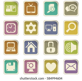 media vector icons for user interface design