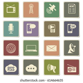 media vector icons for user interface design