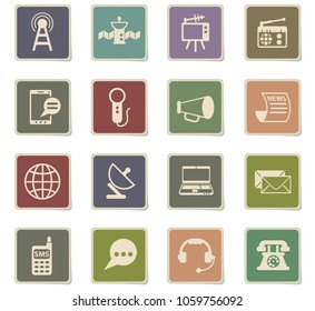 media vector icons for web and user interface design
