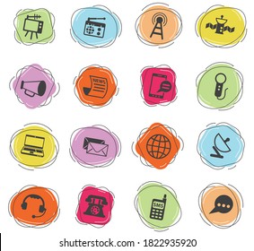 media vector icons for web and user interface design