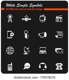 media vector icons for web and user interface design