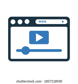 Icono de archivo de vídeo multimedia. Vector editable aislado en un fondo blanco.