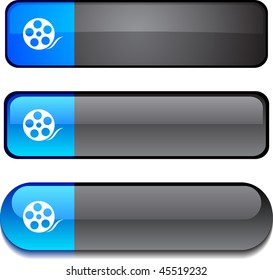  Media   web buttons. Vector illustration.