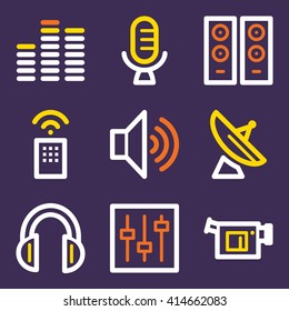 Iconos web de medios