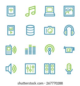 Conjunto de iconos Web de medios