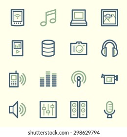 Conjunto de iconos Web de medios