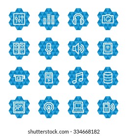 Media Web Icons Set