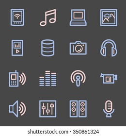Conjunto de Ícones de Mídia da Web