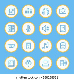 Media Web Icons Set