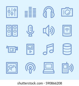 Media Web Icons Set