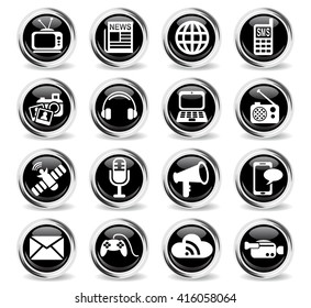 media web icons for user interface design