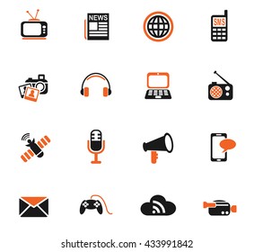 media web icons for user interface design