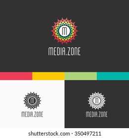 Media Zone Symbol Template. Vector Elements. Brand Icon Design Illustration. EPS10