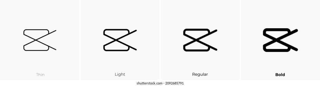 mediaeditor icon. Thin, Light Regular And Bold style design isolated on white background