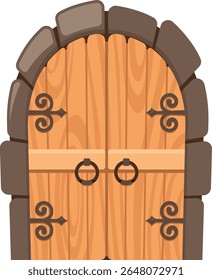 Ilustração do vetor do quadro do arco da porta medieval