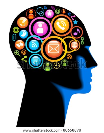 Media-Human-mobile.The development of global communications. Communication in mobile and internet networks