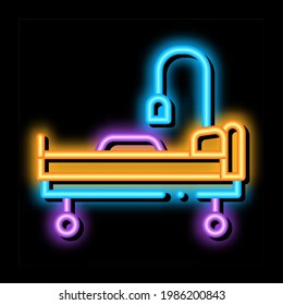 Median Wheelchair Neon Light Sign Vector. Glowing Bright Icon Median Wheelchair Sign. Transparent Symbol Illustration