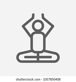 Mediate icon line symbol. Isolated vector illustration of  icon sign concept for your web site mobile app logo UI design.