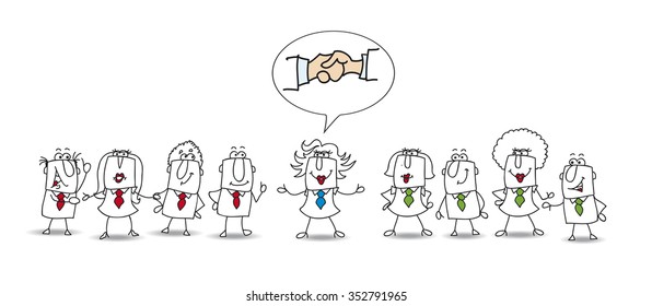 Mediation between two working teams. 