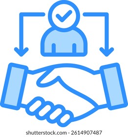 Mediation Icon Blue Color Vector Illustration