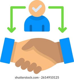 Mediation Icon Flat Vector Illustration