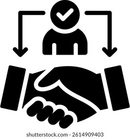 Mediation Icon Glyph Vector Illustration